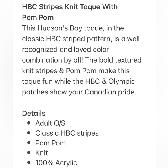 NWT HBC Stripes Knit Toque With Pom Pom - Picture 11 of 12